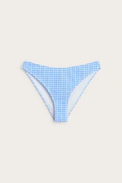 Majtki od bikini, w kratę, brazyliany wysoko wycięte