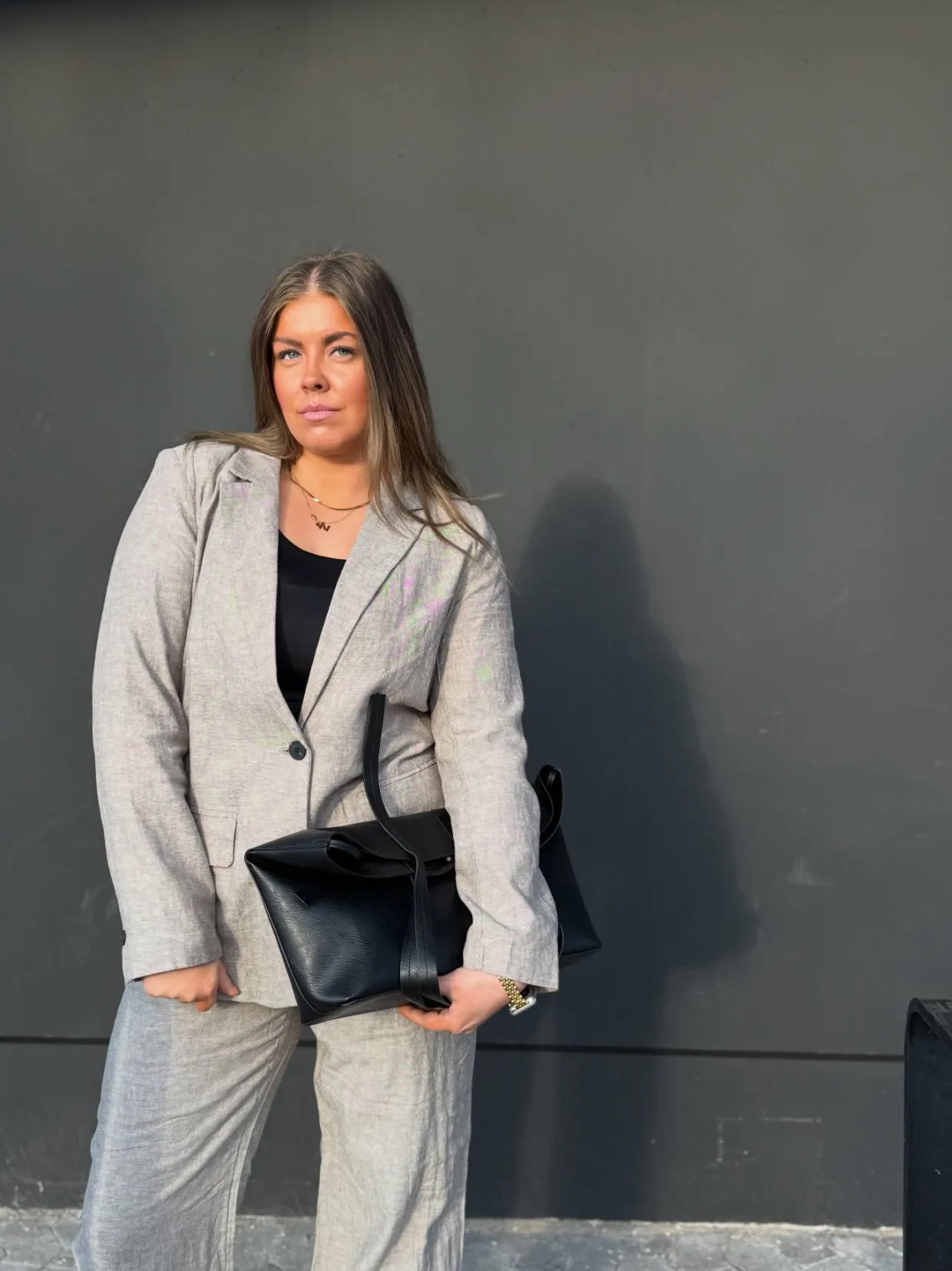 Marynarka z mieszanki lnu