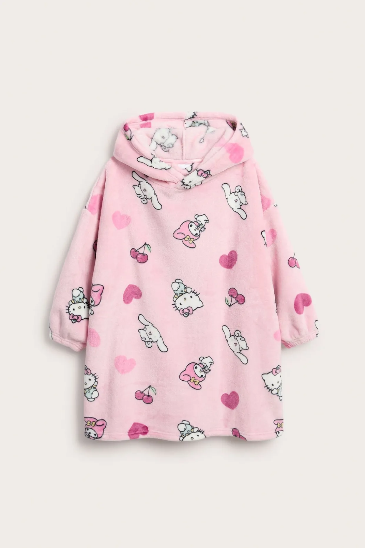 Polarowa bluza z kapturem, z nadrukiem Hello Kitty