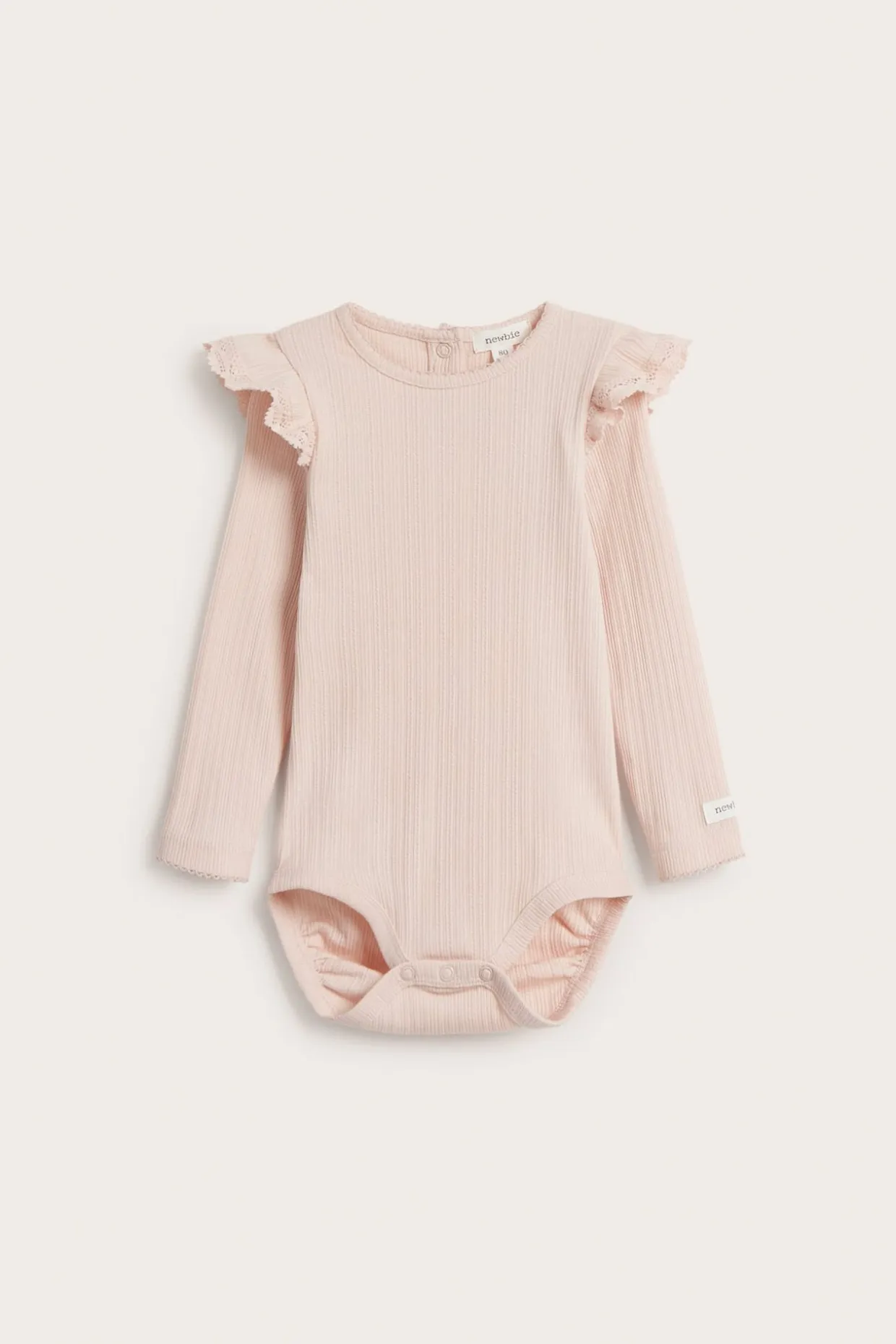 Prążkowane body z falbaną