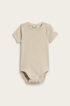 Prążkowane body z krótkimi rękawami