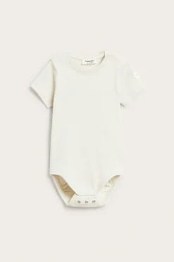 Prążkowane body z krótkimi rękawami