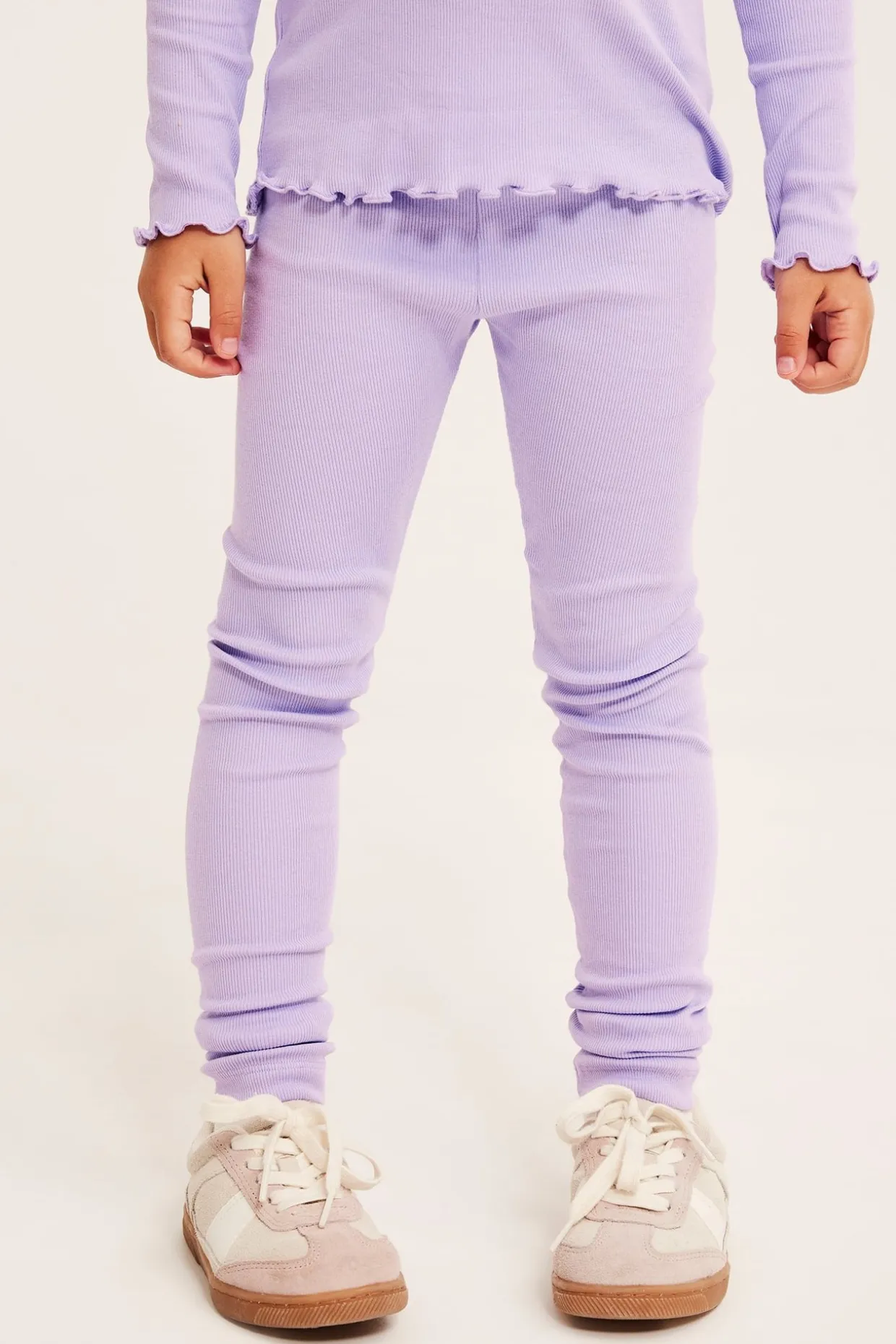 Prążkowane legginsy