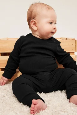 Prążkowane legginsy