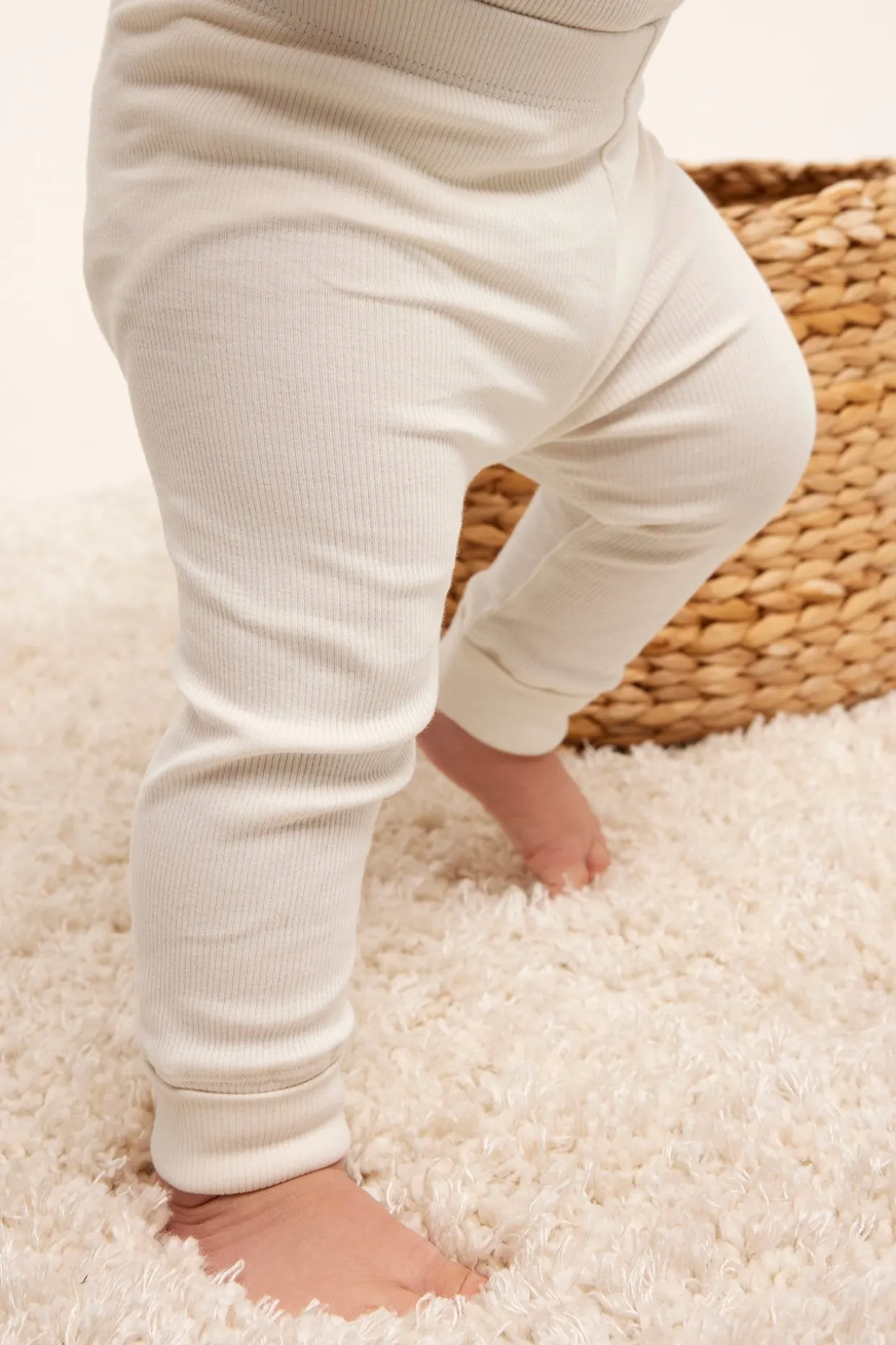 Prążkowane legginsy