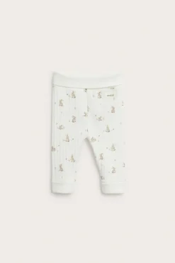 Prążkowane legginsy w króliki