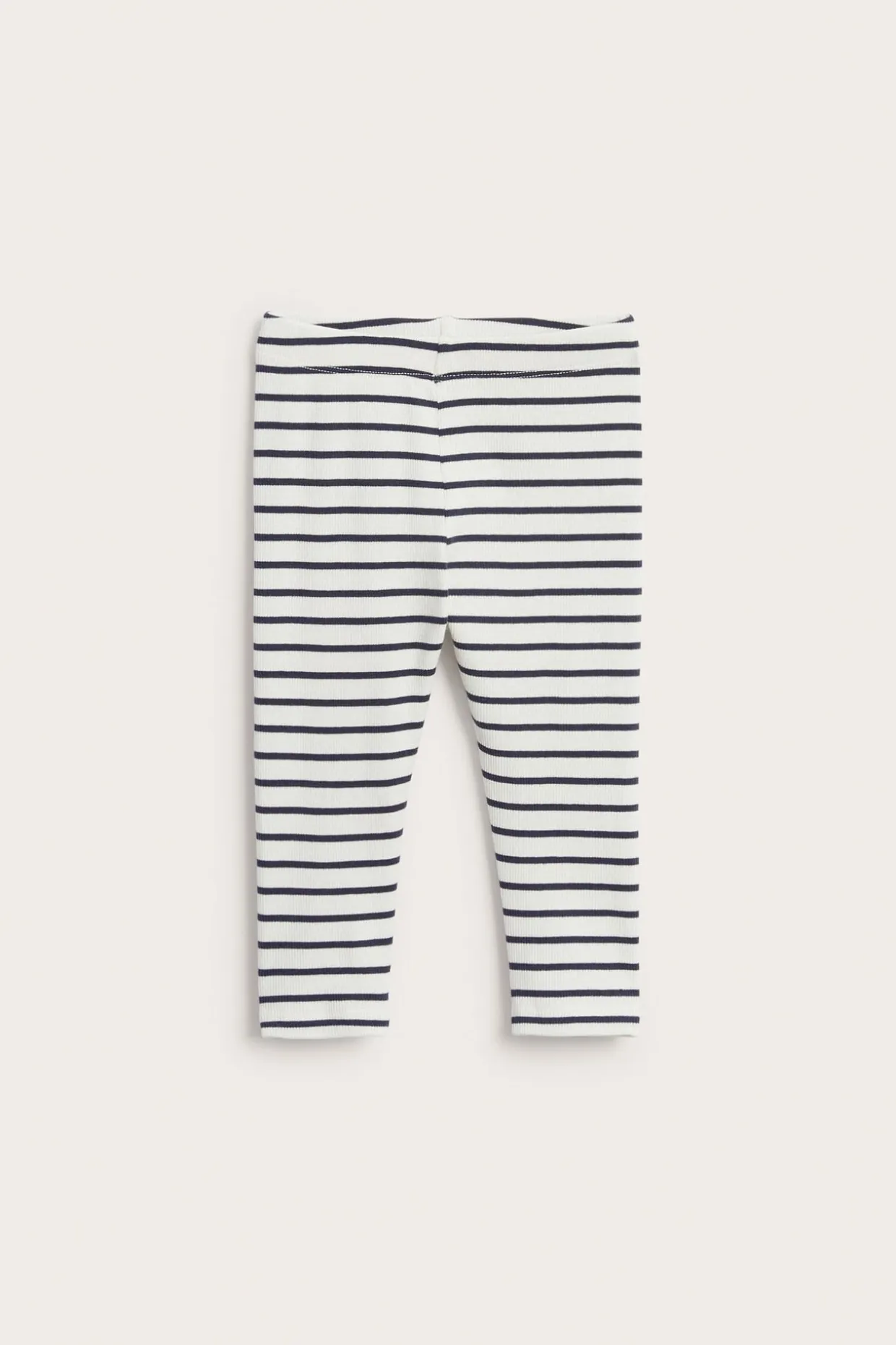 Prążkowane legginsy w paski