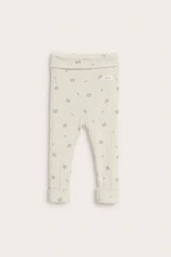 Prążkowane legginsy z wełny
