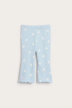 Rozkloszowane legginsy w serduszka