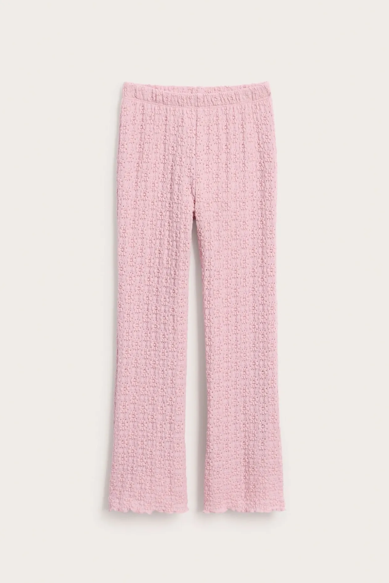 Rozszerzane legginsy z koronki