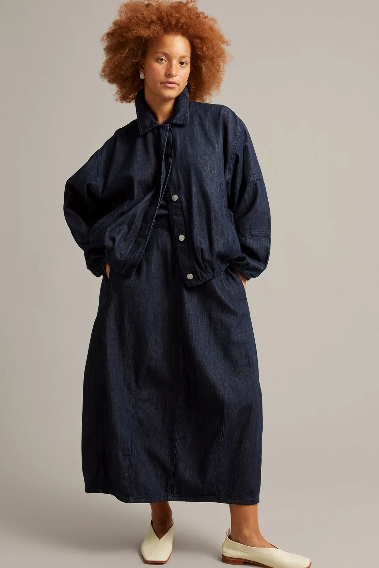 Spódnica barrel z denimu