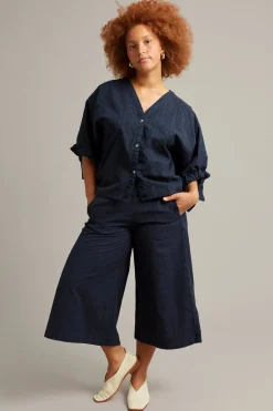 Spodnie typu pull-on, model culotte