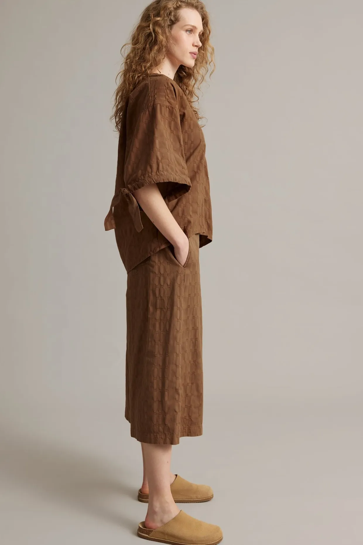 Spodnie typu pull-on, model culotte