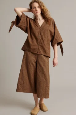 Spodnie typu pull-on, model culotte