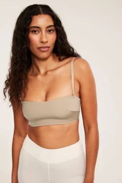 Stanik bandeau z mikrofibry