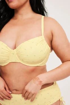 Stanik od bikini, w kwiaty, na fiszbinach