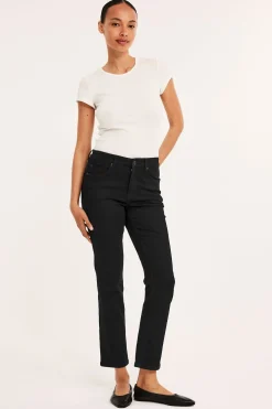 Straight jeans mid waist short leg