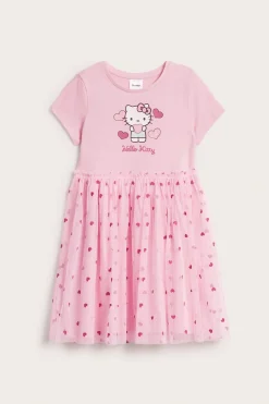 Sukienka z tiulową spódnicą i motywem Hello Kitty
