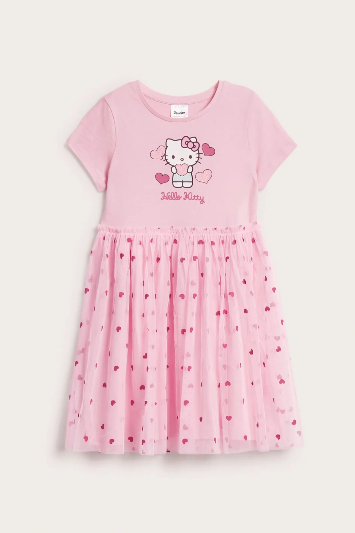 Sukienka z tiulową spódnicą i motywem Hello Kitty