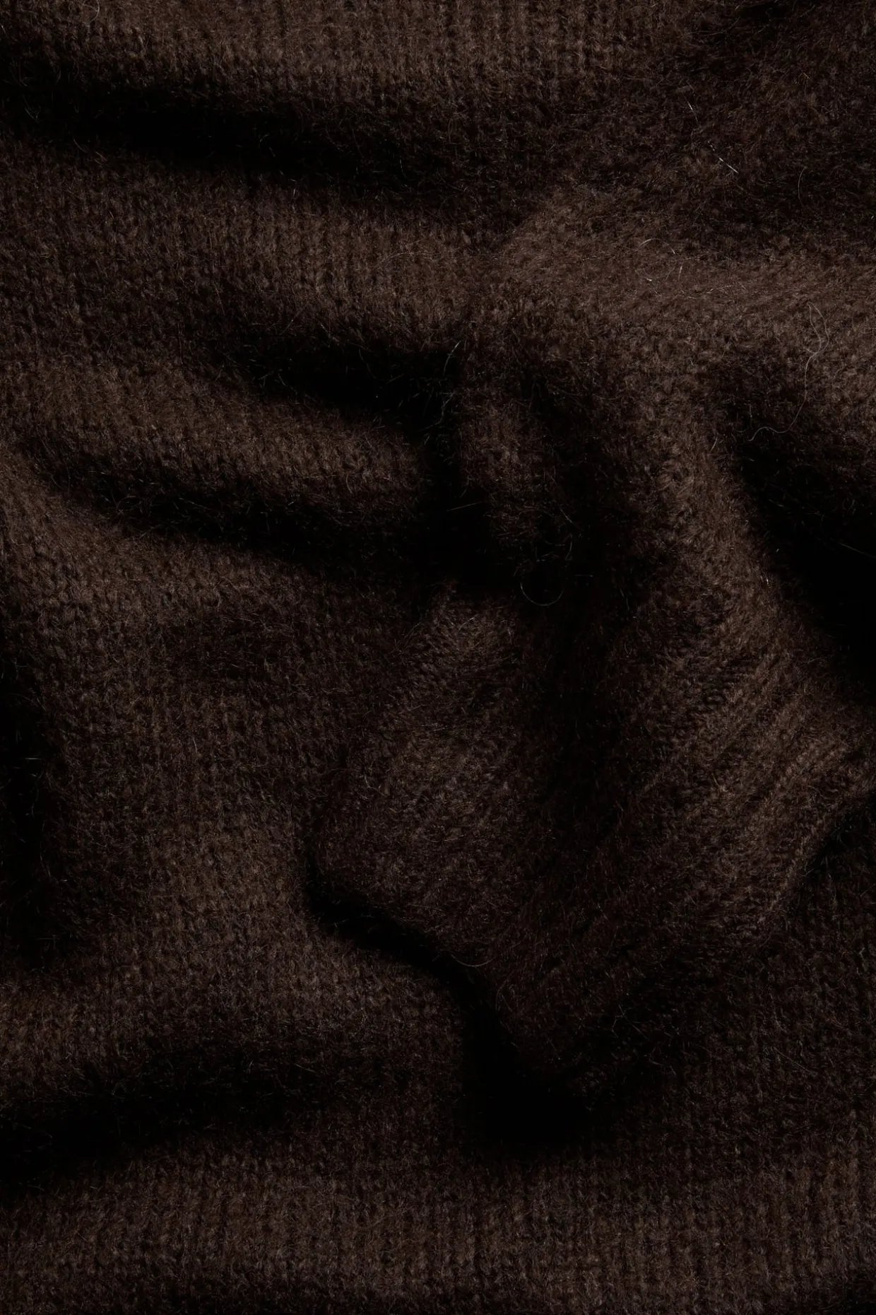 Sweter oversize, z dzianiny z mieszanki wełny