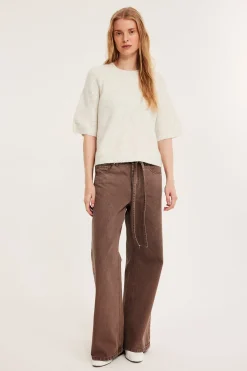 Sweter oversize z krótkim rękawem
