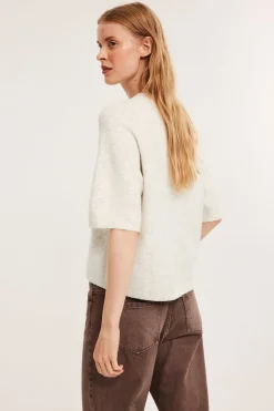 Sweter oversize z krótkim rękawem