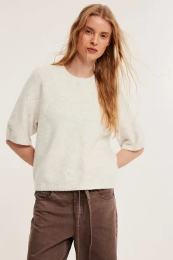 Sweter oversize z krótkim rękawem