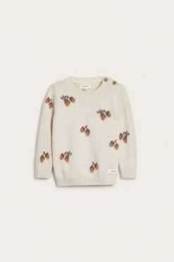 Sweter z żakardowej dzianiny