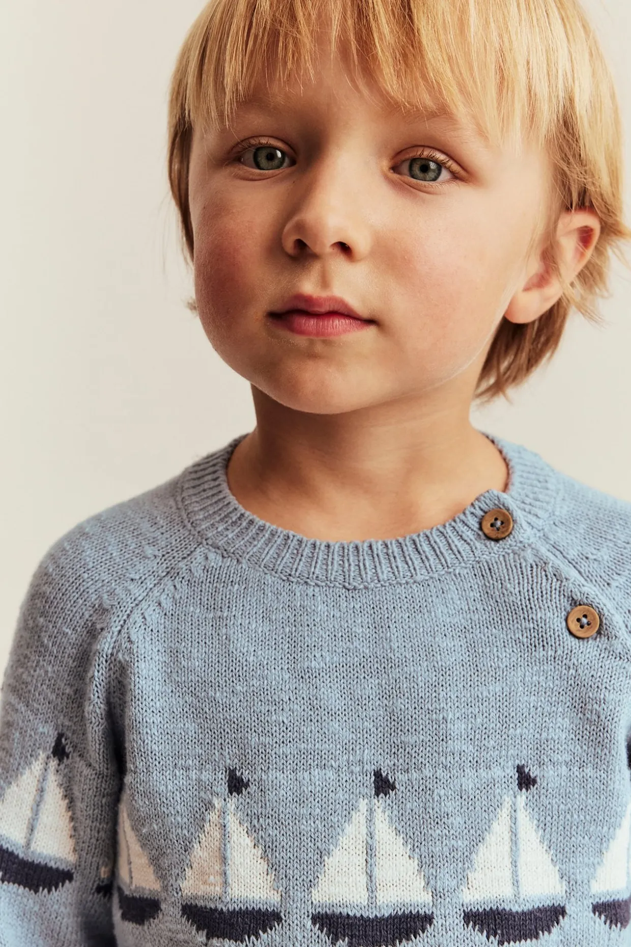 Sweter z długimi rękawami, w żaglówki