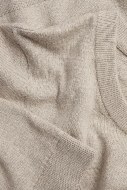 Sweter z dzianiny o drobnym splocie, z mieszanki wełny