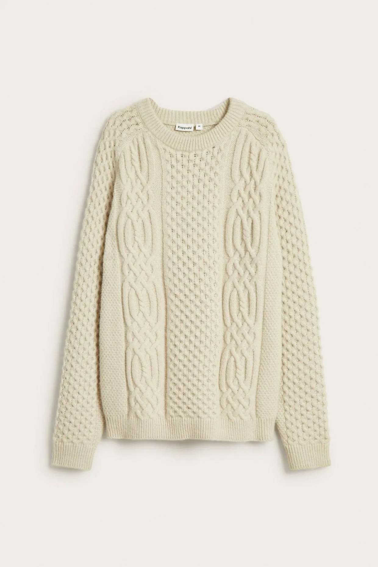 Sweter z dzianiny w warkocze