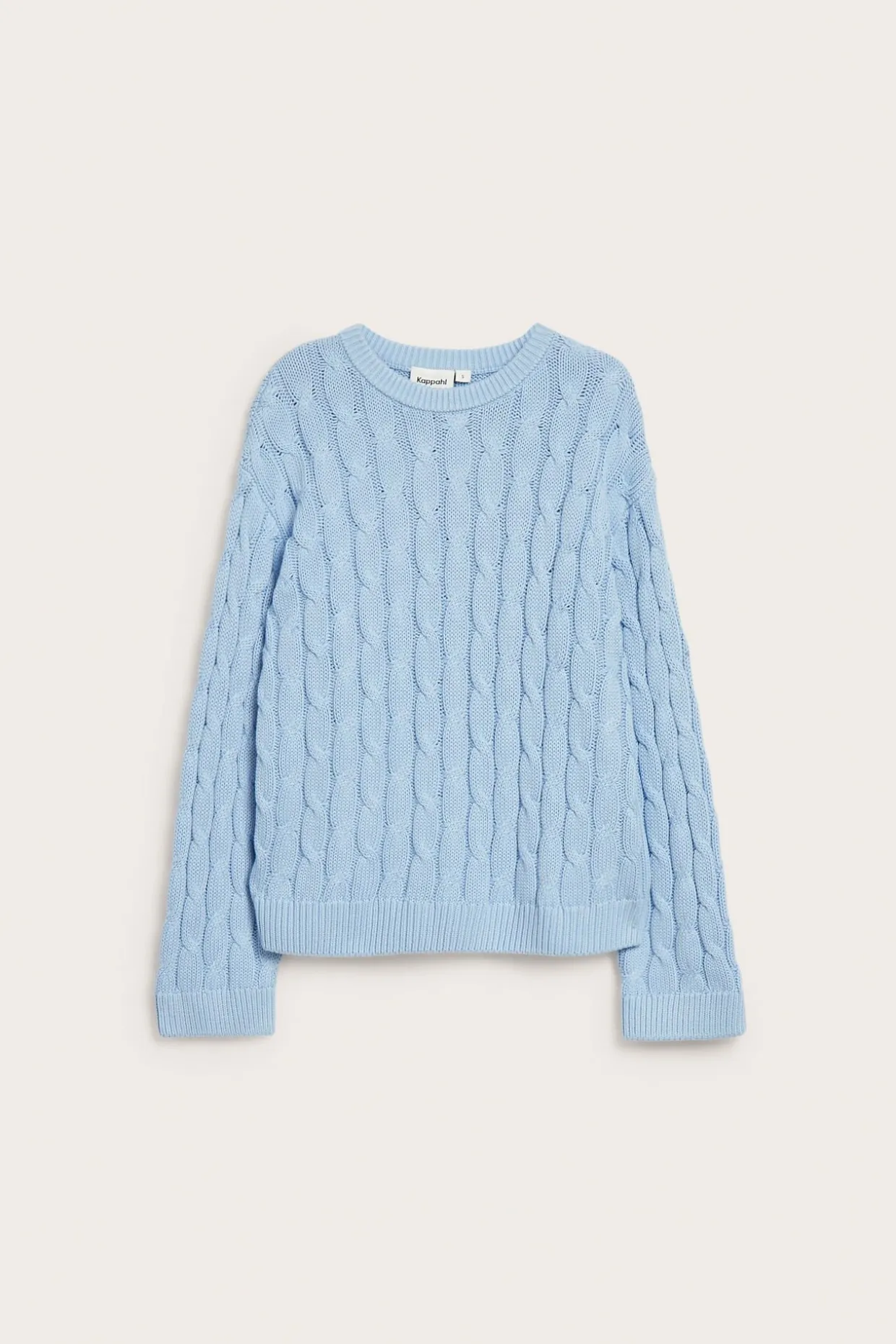 Sweter z dzianiny w warkocze, z bawełny