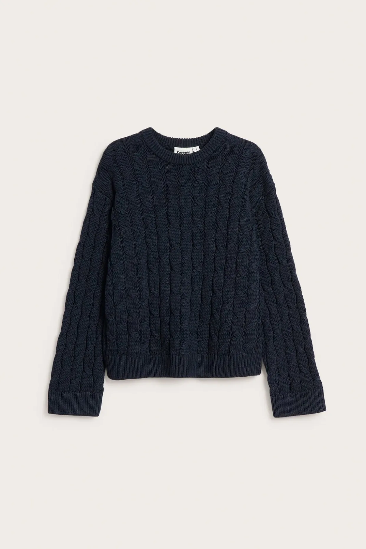 Sweter z dzianiny w warkocze, z bawełny