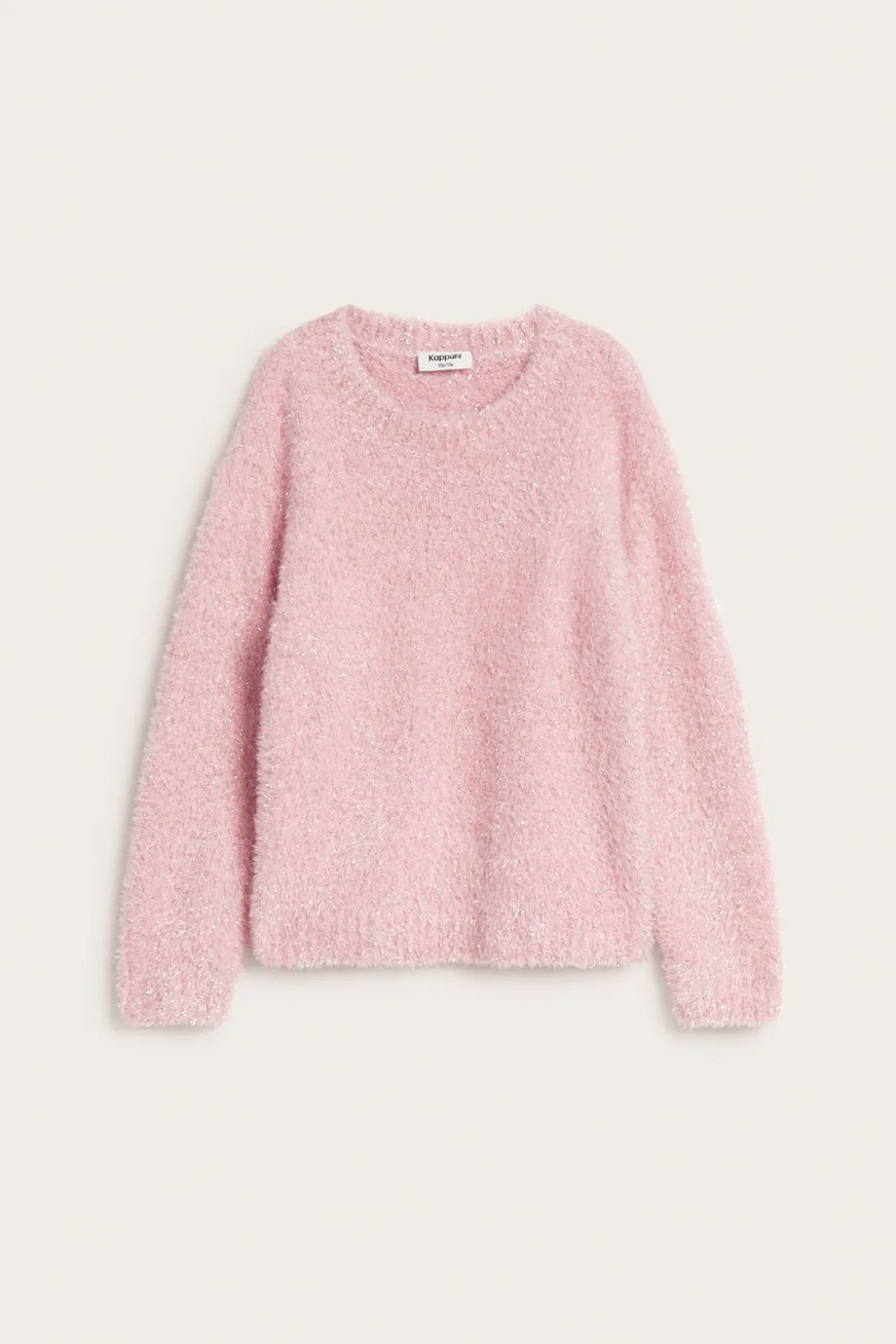 Sweter z dzianiny, z brokatem