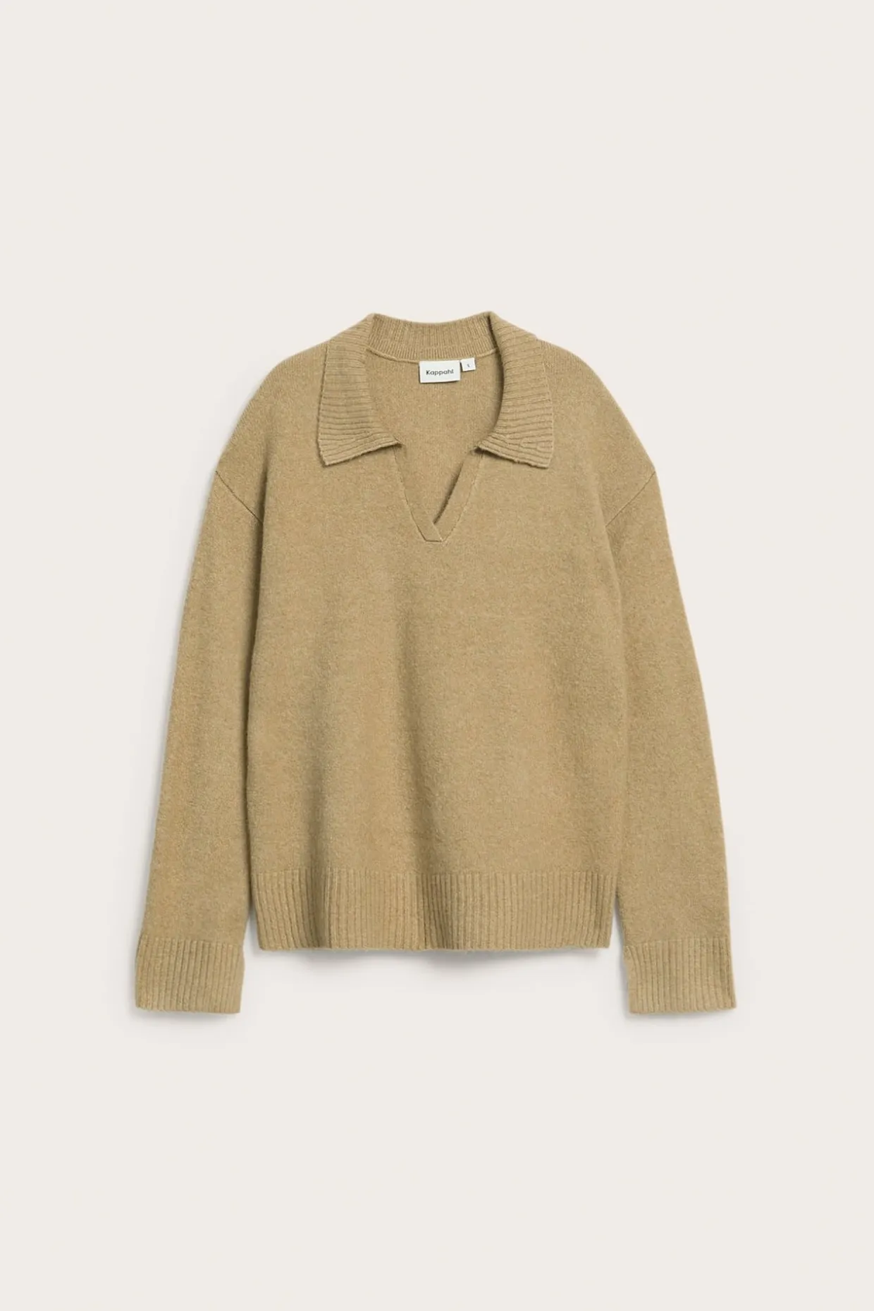 Sweter z dzianiny z kołnierzem