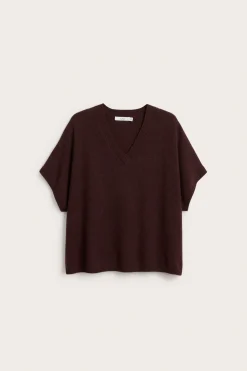 Sweter z dzianiny, z krótkimi rękawami