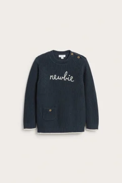 Sweter z dzianiny, z logo Newbie
