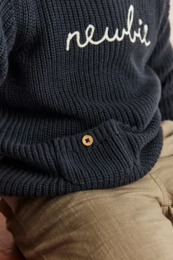 Sweter z dzianiny, z logo Newbie
