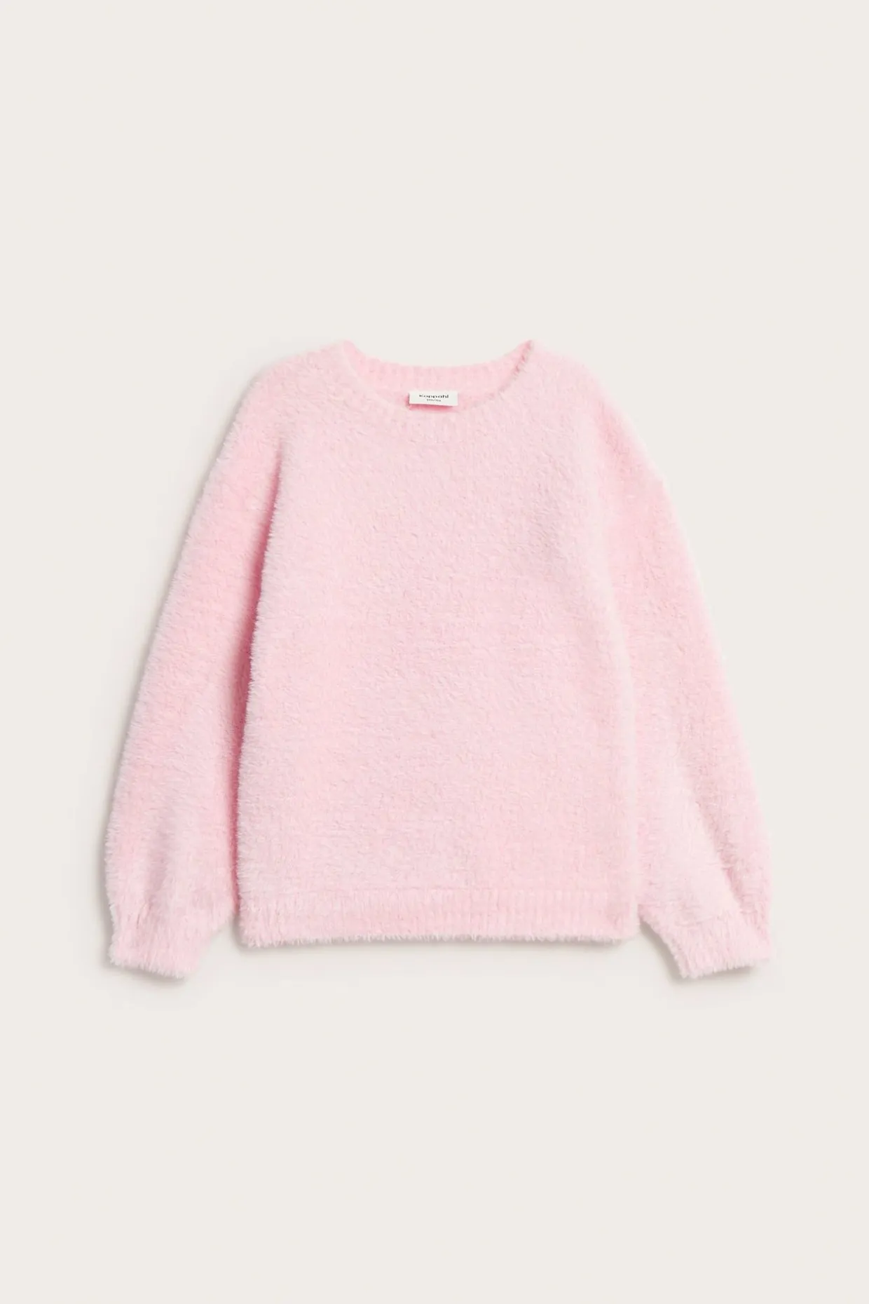 Sweter z dzianiny z przędzy o długim włosiu