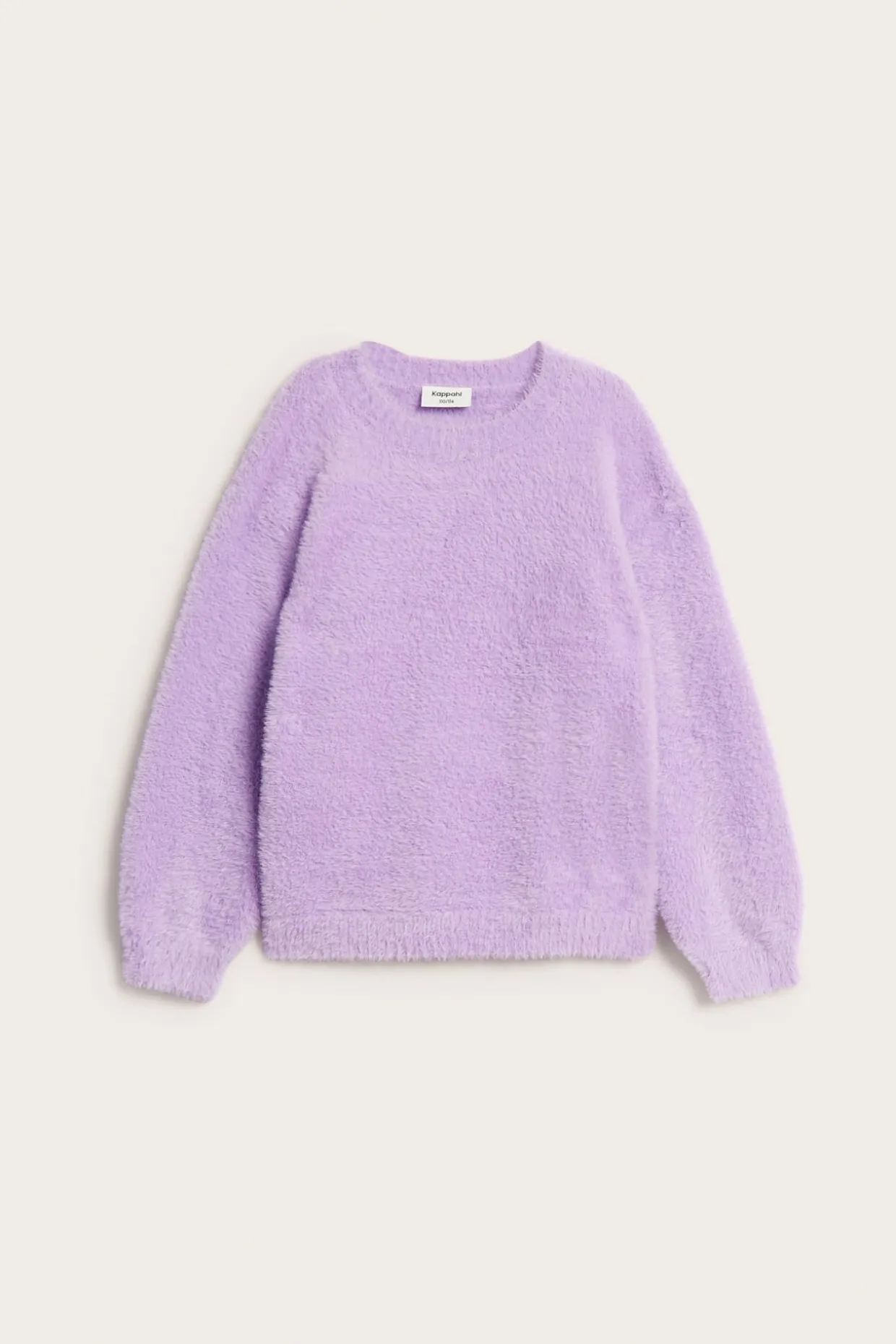 Sweter z dzianiny z przędzy o długim włosiu