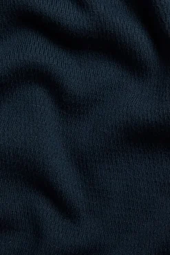 Sweter z krótkimi rękawami, z dzianiny o wyraźnej strukturze, z kołnierzem