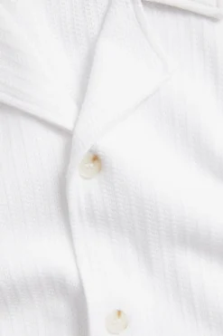 Sweter z krótkim rękawem, z dzianiny typu pointelle
