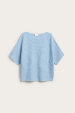 Sweter z prążkowanej dzianiny