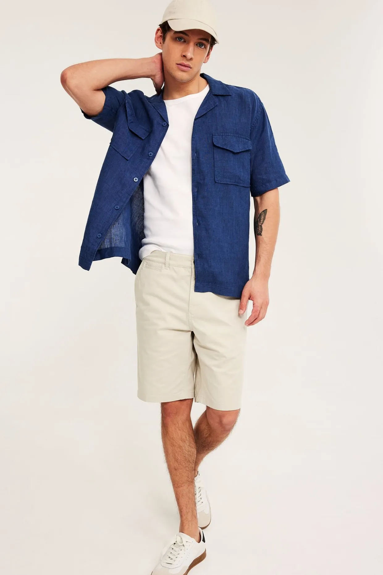 Szorty chino z bawełny twill