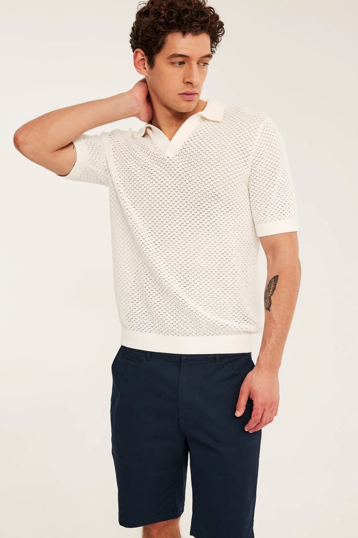 Szorty chino z bawełny twill