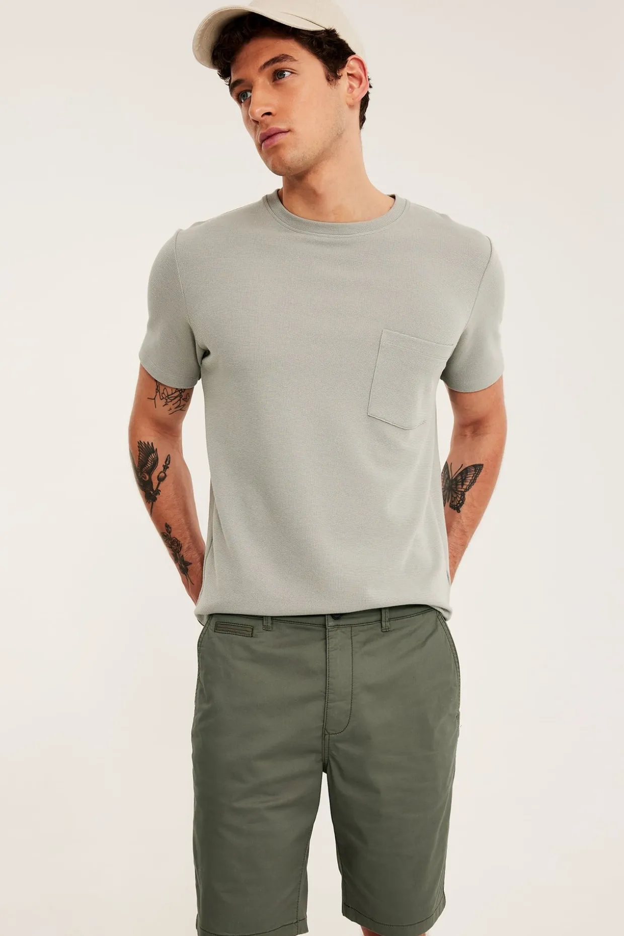 Szorty chino z bawełny twill