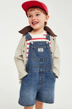 Szorty ogrodniczki z denimu