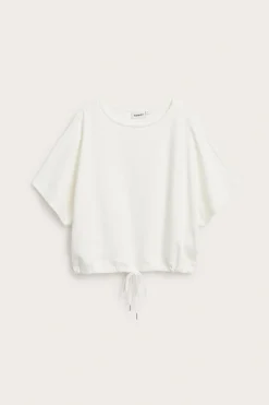 Top z krótkim rękawem i troczkiem