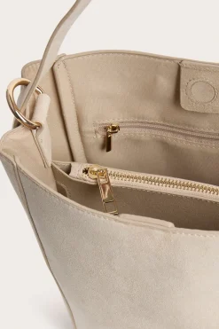 Torba typu bucket, z imitacji zamszu