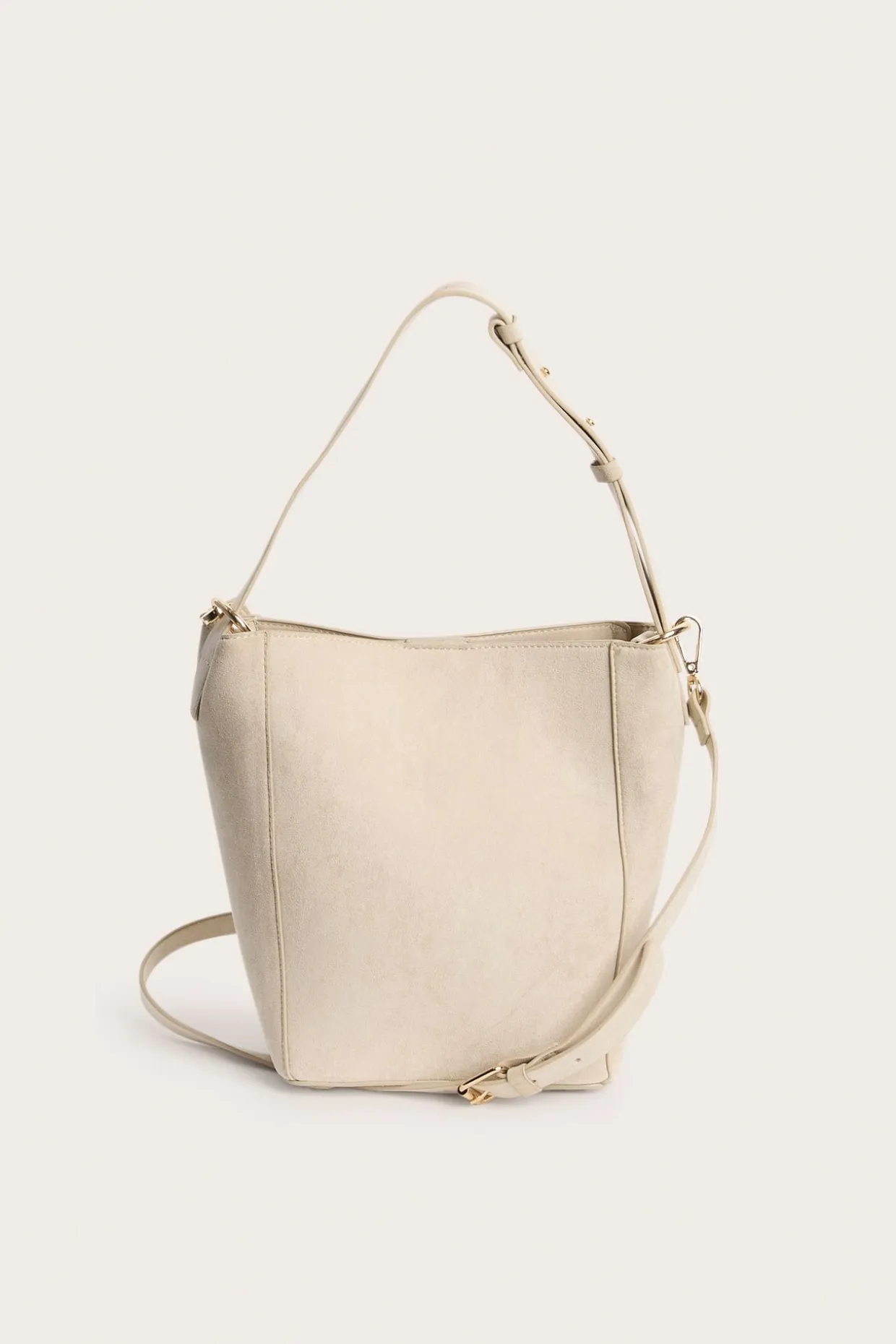 Torba typu bucket, z imitacji zamszu